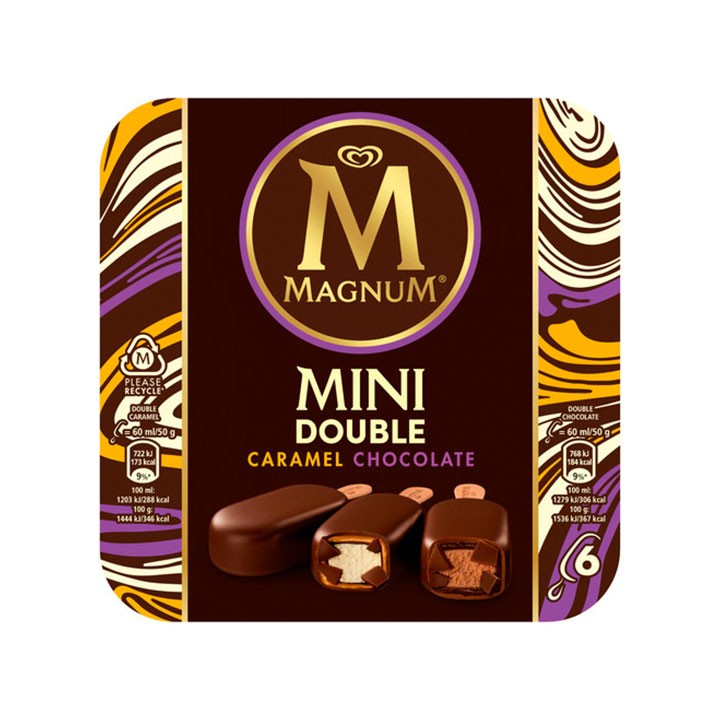 Magnum Mini Doble Choco/Caram Mp6 [6 Ud/Caja] [Vta. Caja]