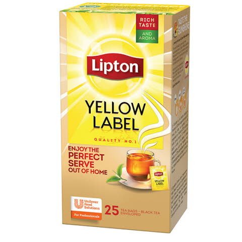Lipton Te Negro Yellow Label 25 Sobres [6 Estuches/Caja] [Vta. Unidad]
