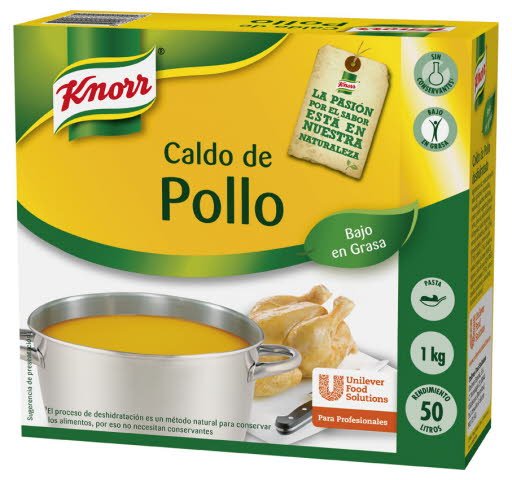 Pastilla Profes Caldo Pollo 1Kg [18 Ud/Caja] [Vta. Caja] - Knorr