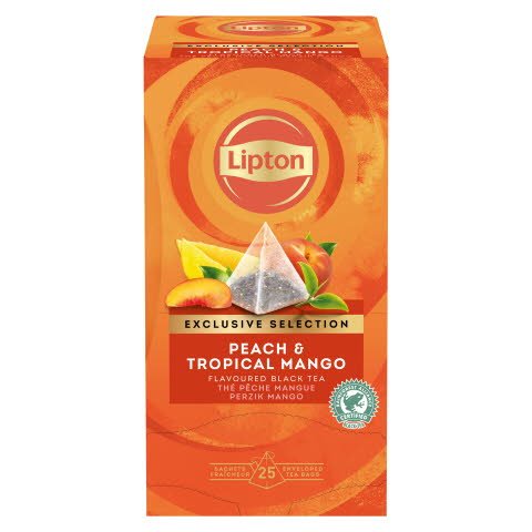 Lipton Piramide Te Negro Melocoton Mango 25 Sobres [6 Estuches/Caja] [Vta. Unidad]
