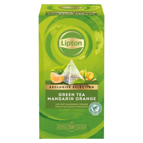 Lipton Piramide Te Verde Mandarina Naranja 25 Sobres [6 Estuches/Caja] [Vta. Unidad]