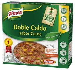 [13220103] (E) Pastilla Profes Caldo De Carne  1Kg [18 Estuches/Caja] - Knorr